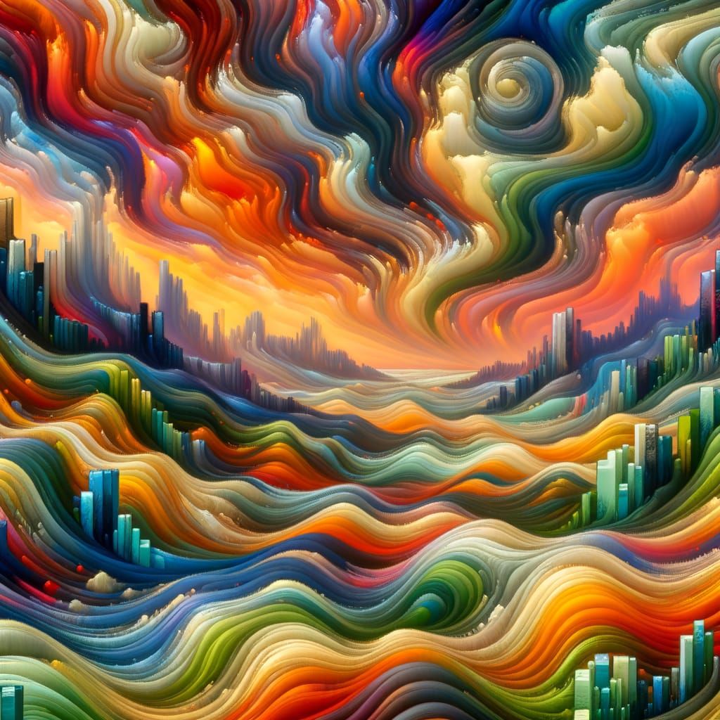 Abstract Landscape of Sound Waves and Liquid Light