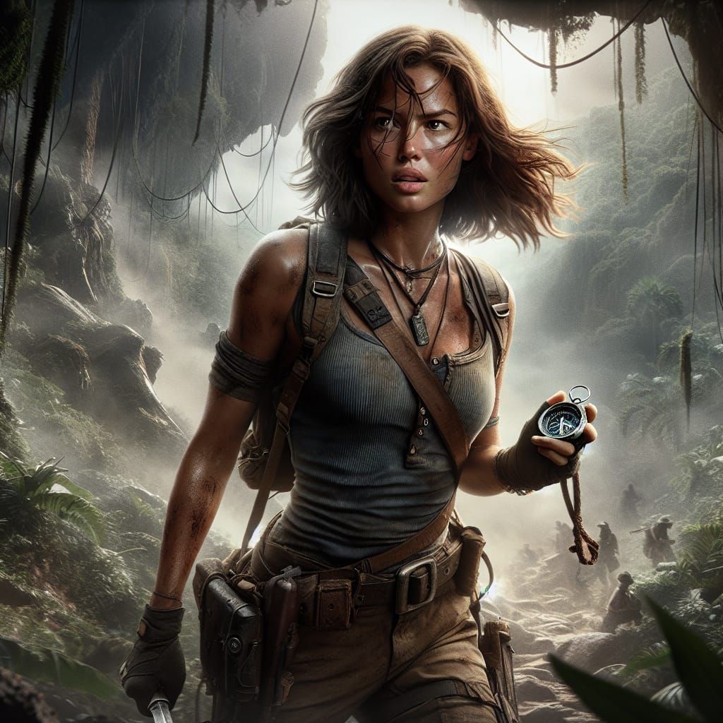 Dakota Johnson as Lara Croft: Digital Matte Painting