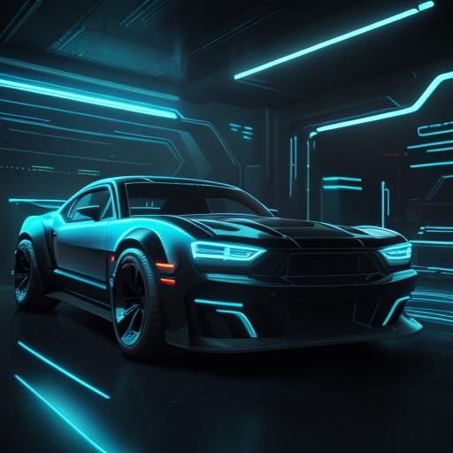 Tron-Style Muscle Car in Unreal Engine 5