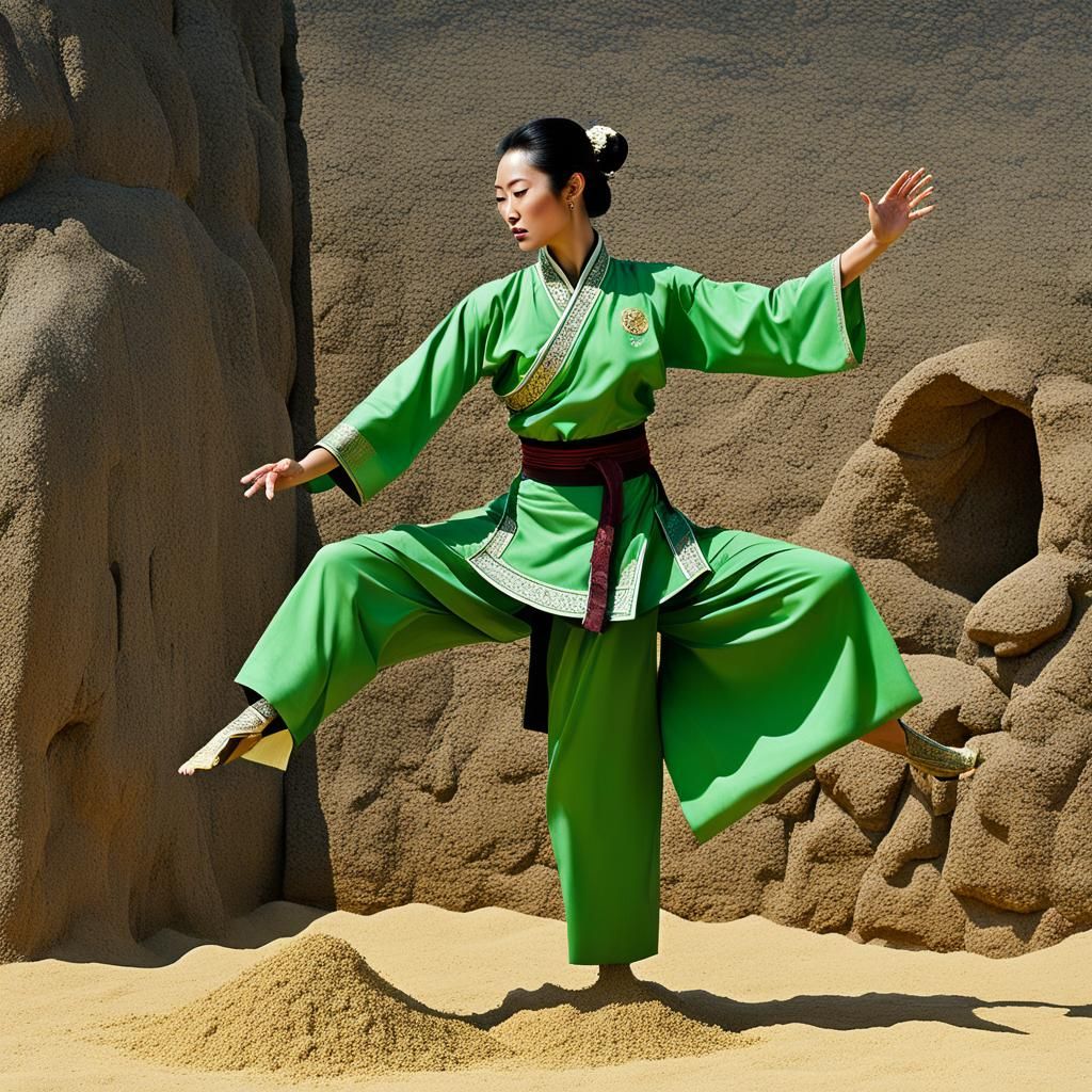 Blind Martial Artist Stomps Earth in Anime Style