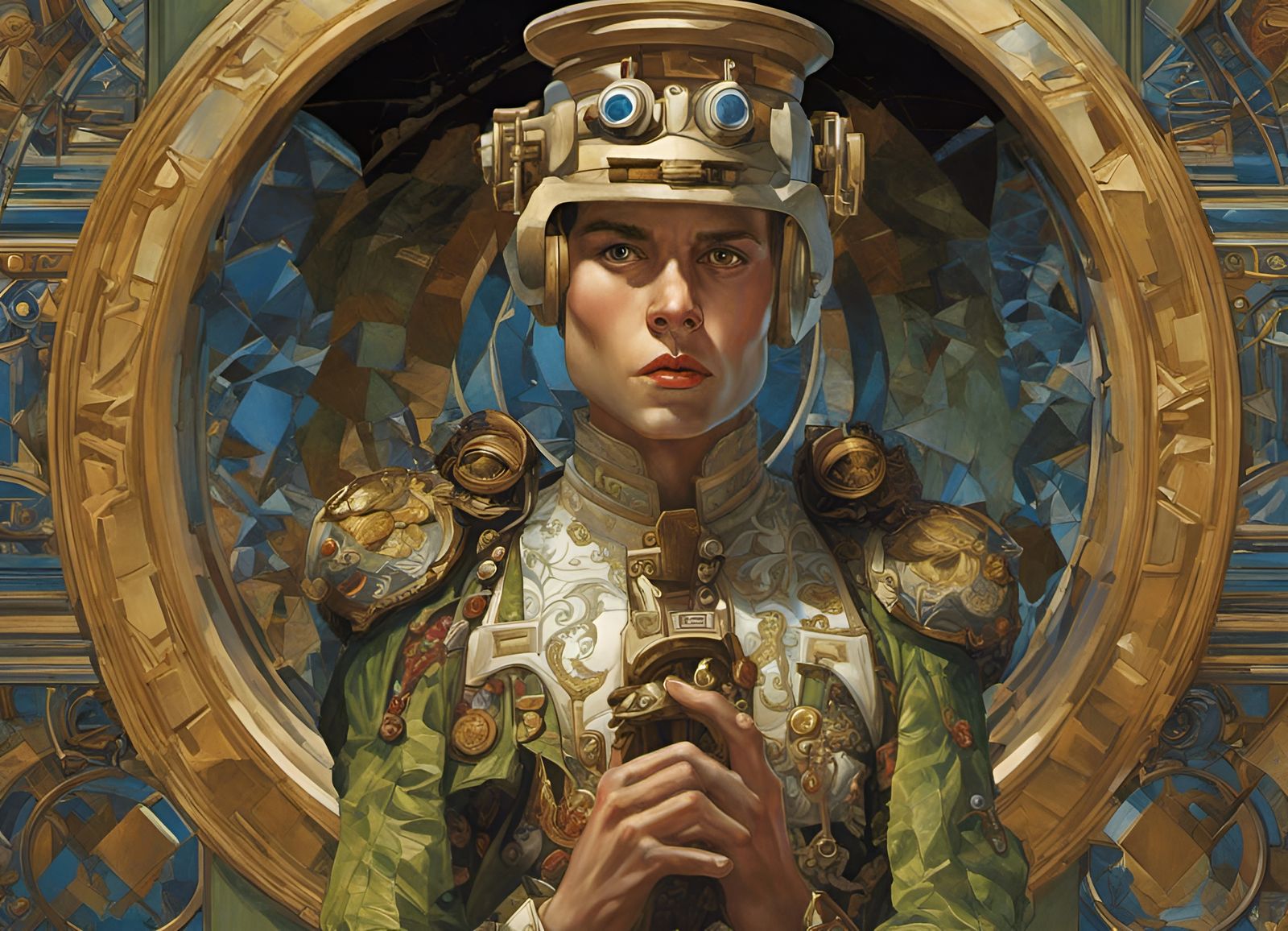 Brainiac Action Portrait in Hyperrealistic Style