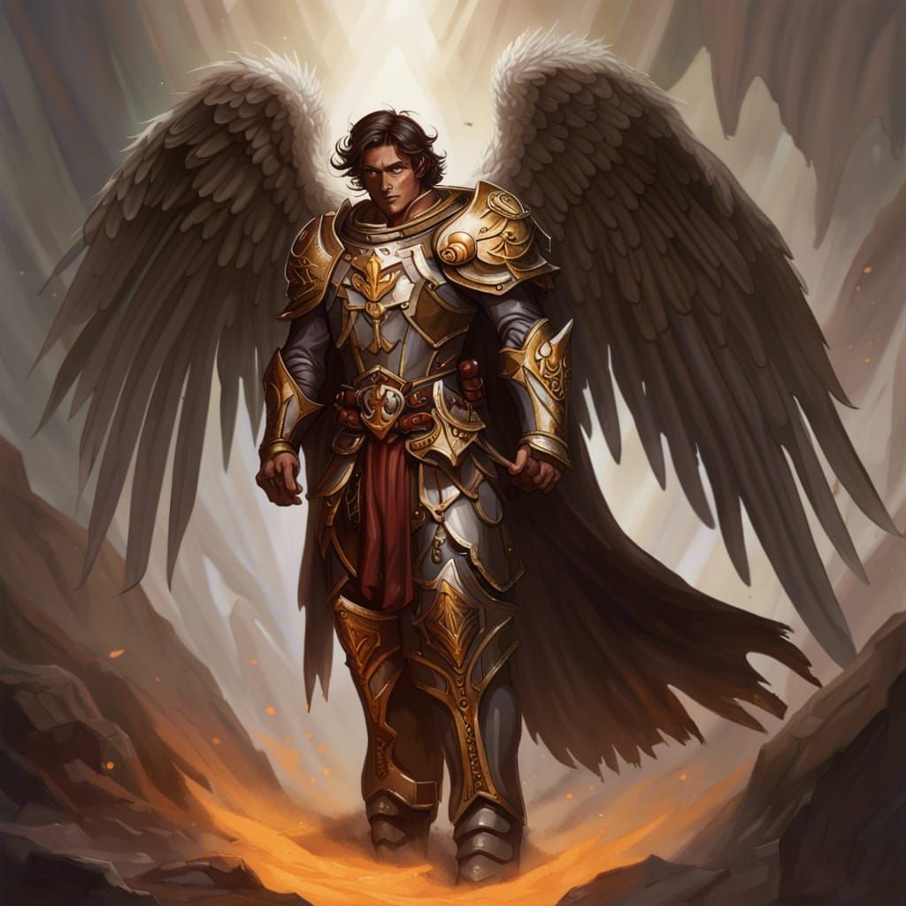 Aasimar Paladin: Righteousness and Shadow in Fantasy Art