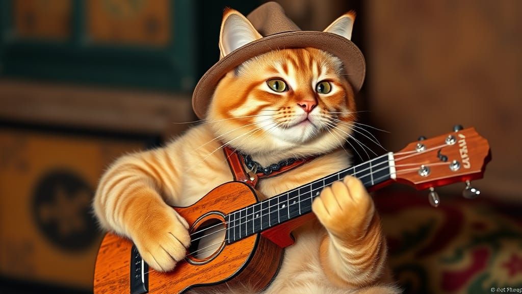 Ginger Cat Plays Ukulele Album Cover