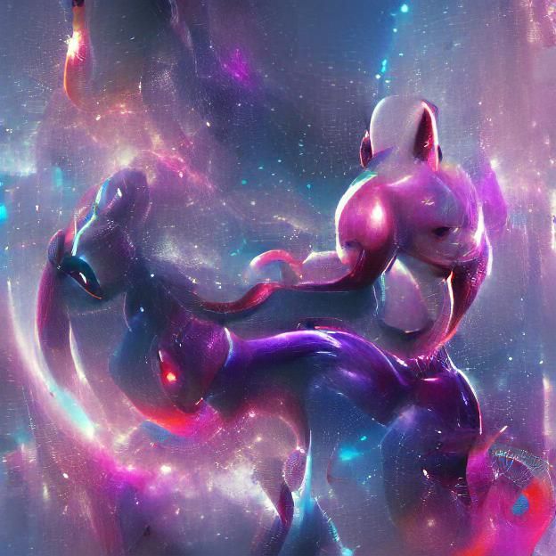 Mewtwo Digital Art: Iconic Psychic Pokémon
