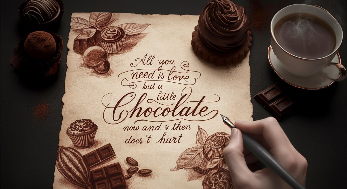 All you need is love, but a little chocolate now and then do...