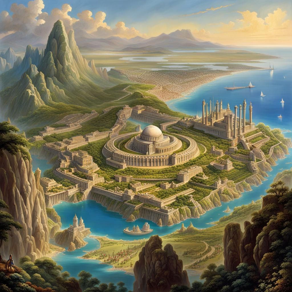 Atlantis as Colorful Graffiti Street Art