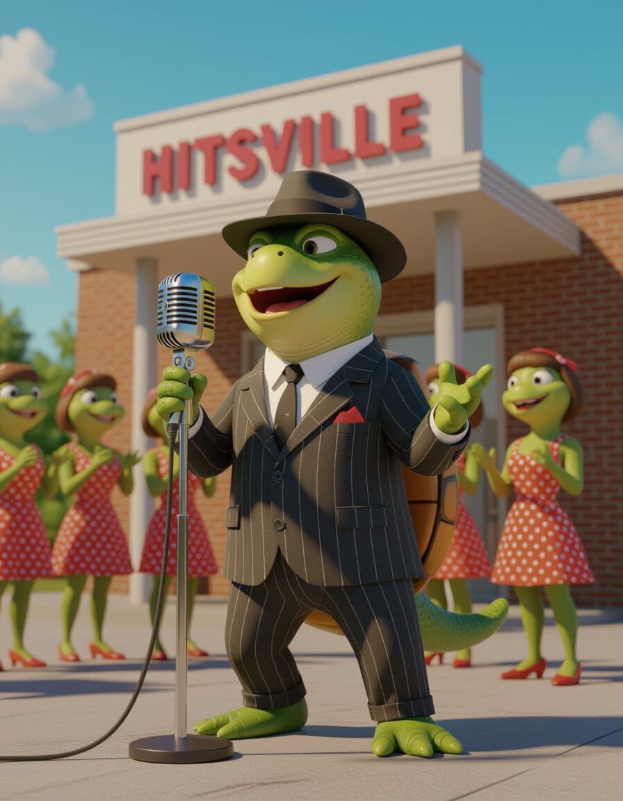 Motown Turtle Croons at Hitsville USA, Pixar Style