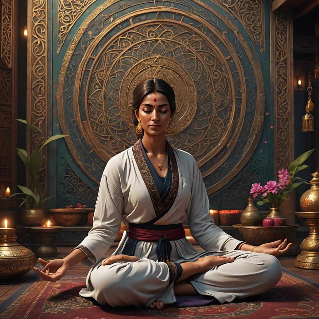 Sufi Thai Massage Therapist in Detailed Matte Painting