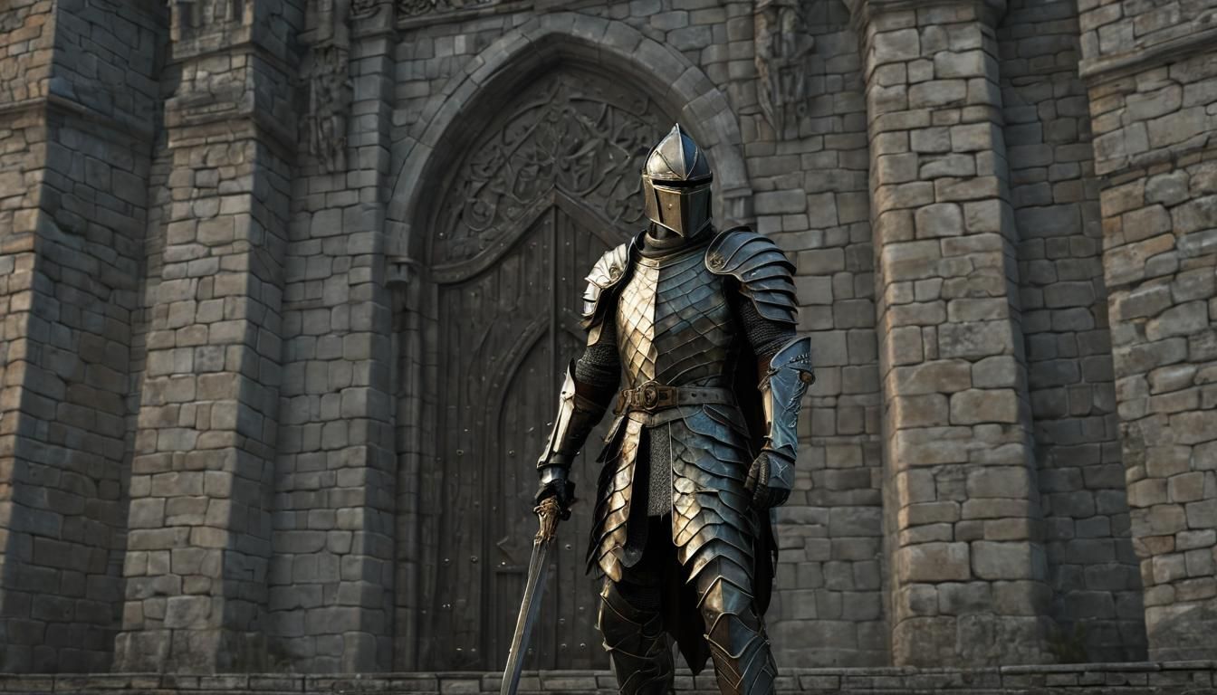 Knight in dragon scale armor