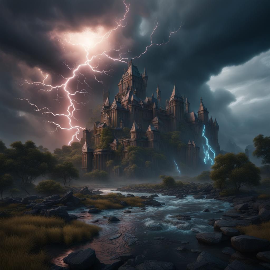 Fantastical Storm Concept Art in Deep Color