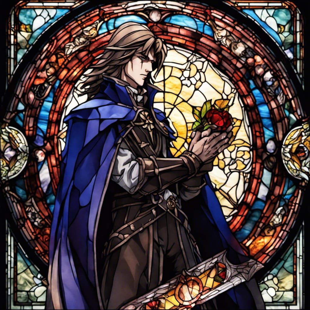 Stained Glass Alcuard from Castlevania