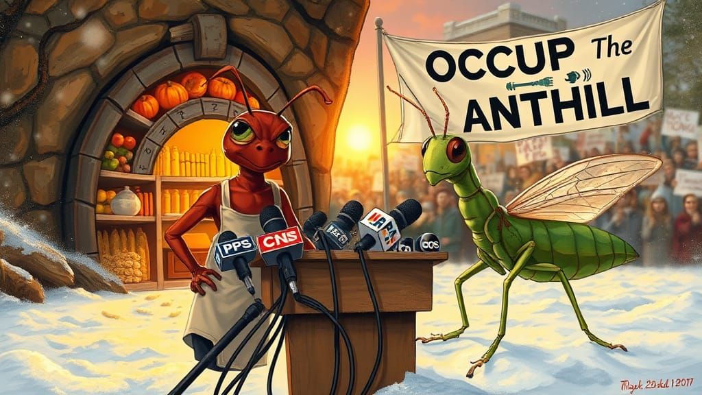 The ant and the grasshopper - Modern version.