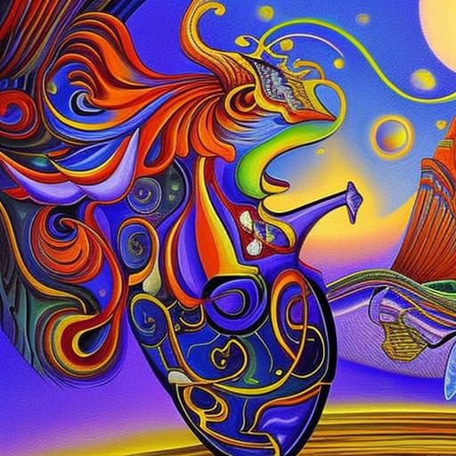 Geometric Shapes in Surrealist Expressionism Style