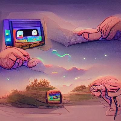 Abstract AI-Generated Image from Empty Prompt