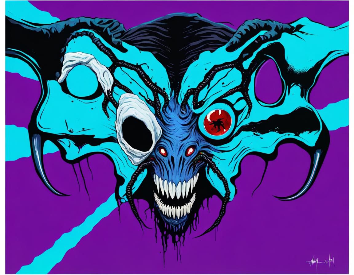 Eldritch Face Hugger Ghost in Peak Art Style