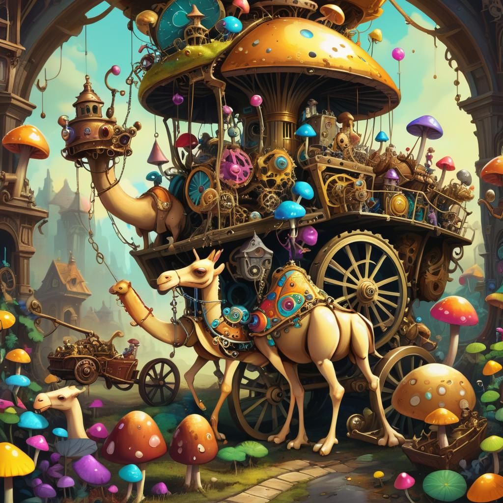 Clockwork World: Whimsical Digital Art