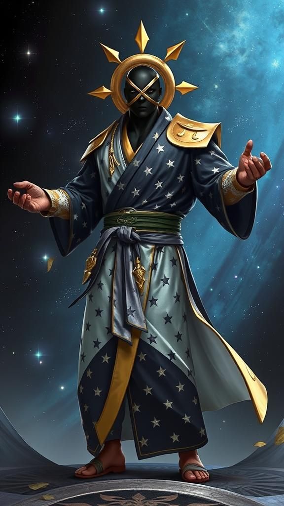 Epic Space Fight Scene in Magic the Gathering Style