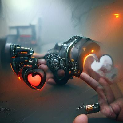 Cyberpunk Mechanical Heart with Keyhole