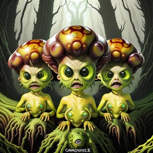 Lovecraftian Horror Creature with Sunken Eyes