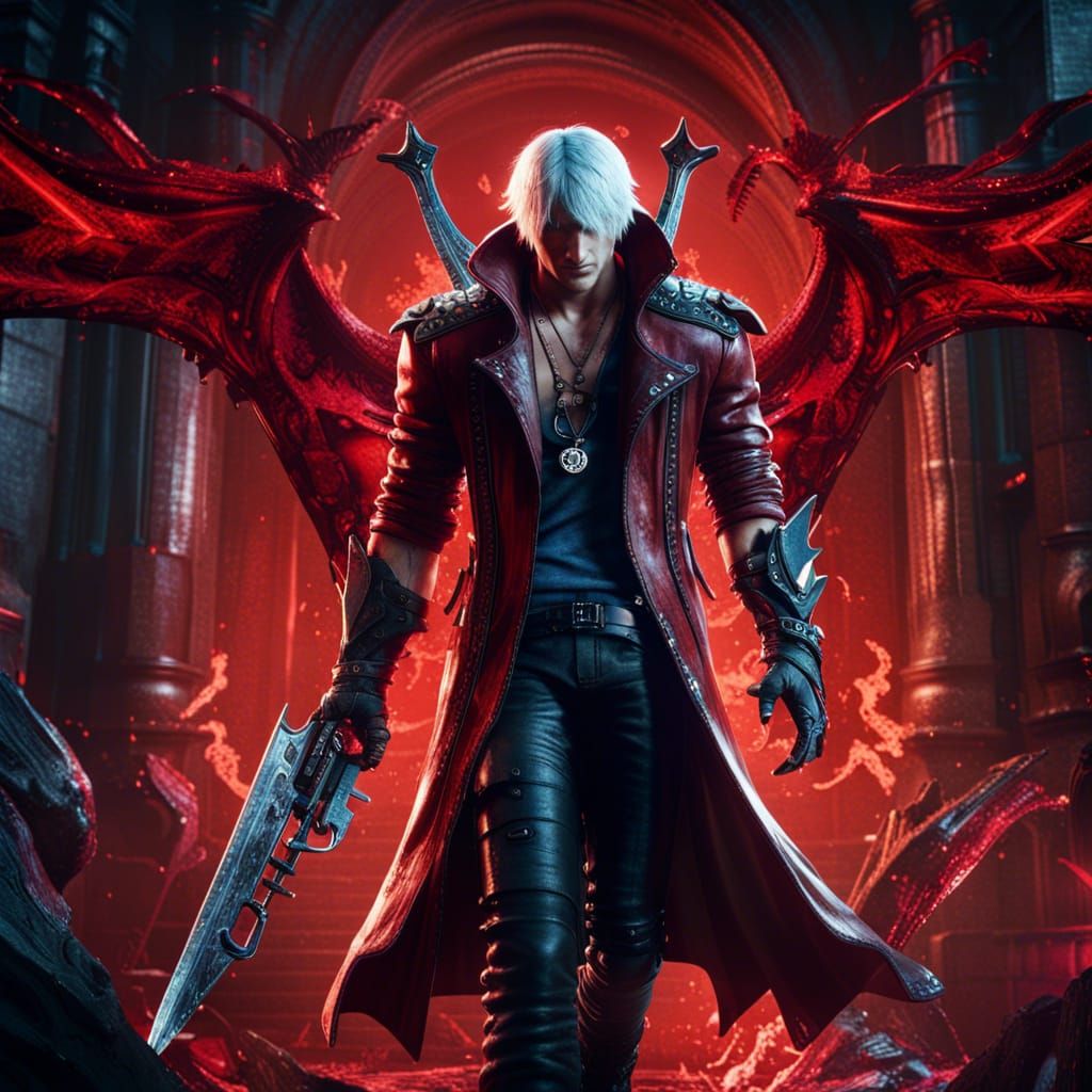 Dante from Devil May Cry: Detailed Matte Painting