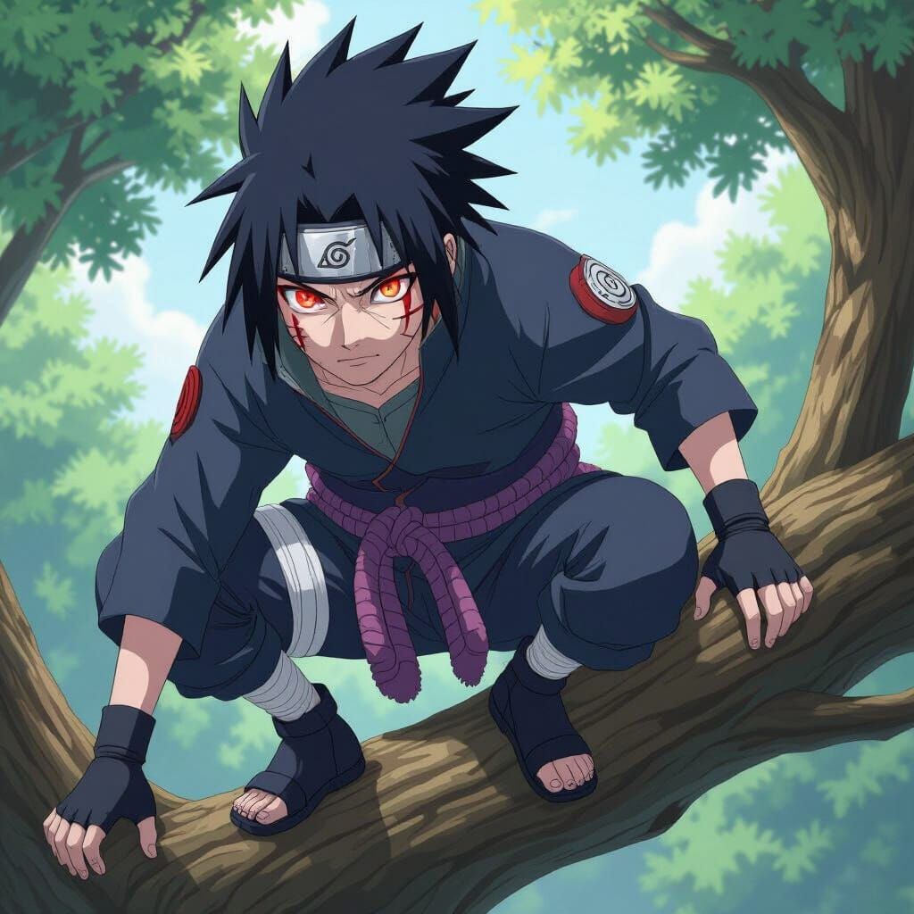 Uchiha Ninja with Mangekyo Sharingan and Rinnegan