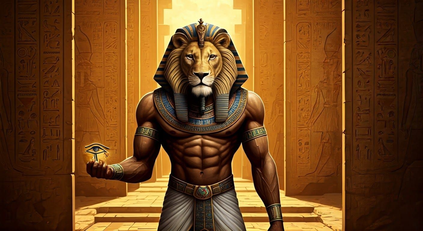 Nefertem at the Temple of Seti in Academic Style