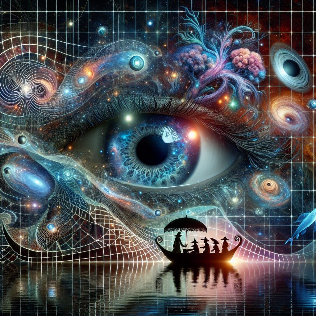 Holographic Cosmic Eye Astral Illustration