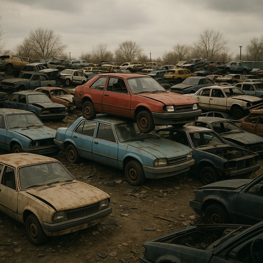 AI Generated Car Scrapyard