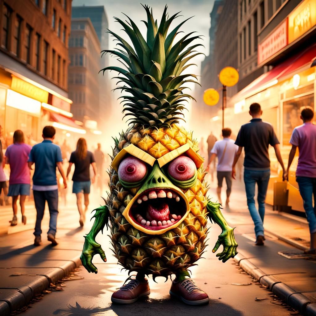 Funny Zombie Pineapple Brand