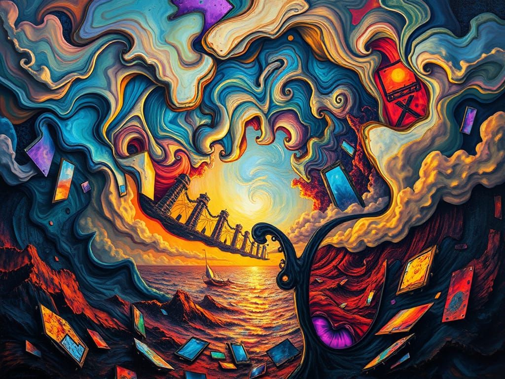 Surreal Mindscapes in Vibrant Abstraction
