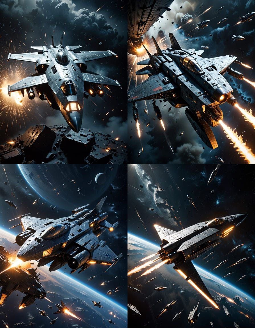 Silver Dagger Space Freighter Dodges Missiles in Cinematic S...