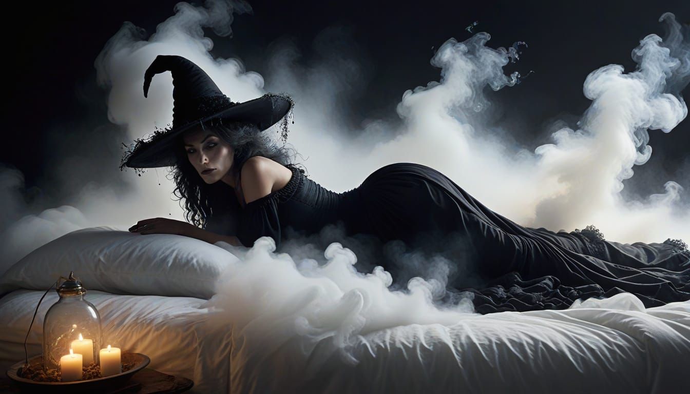 Fog Particles Drifting in Gentle Breeze, Witchcraft Hat