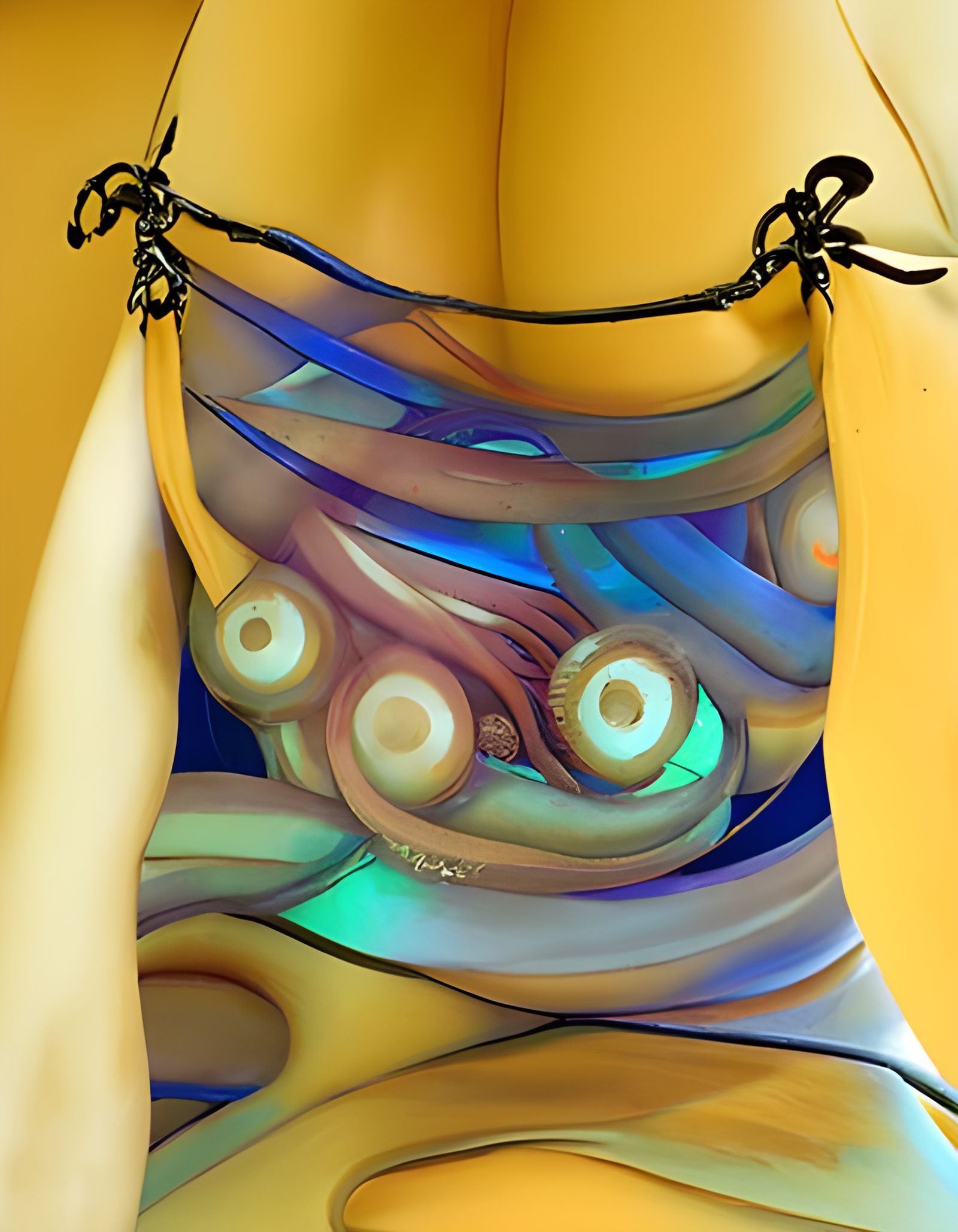 Bondage body scan selfie