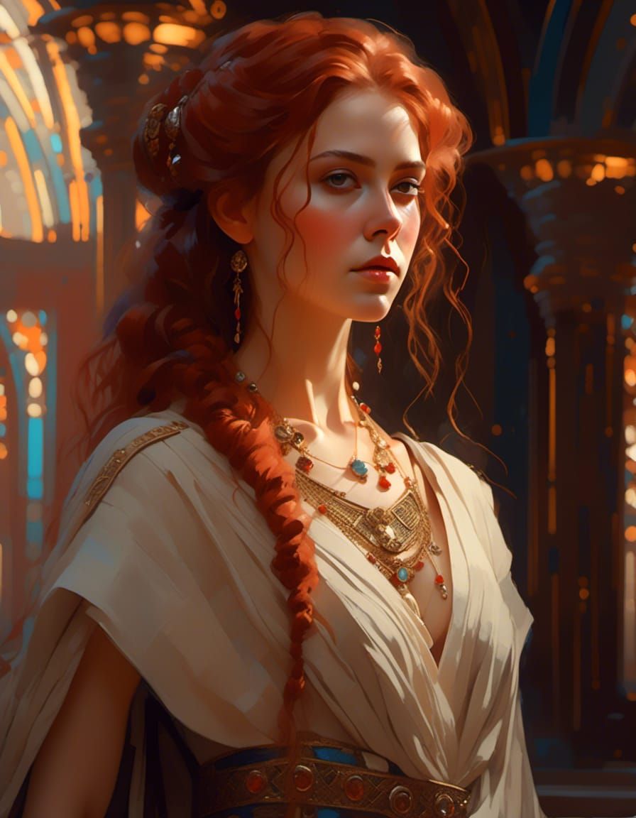 Jedi Lady Portrait in Renaissance Style