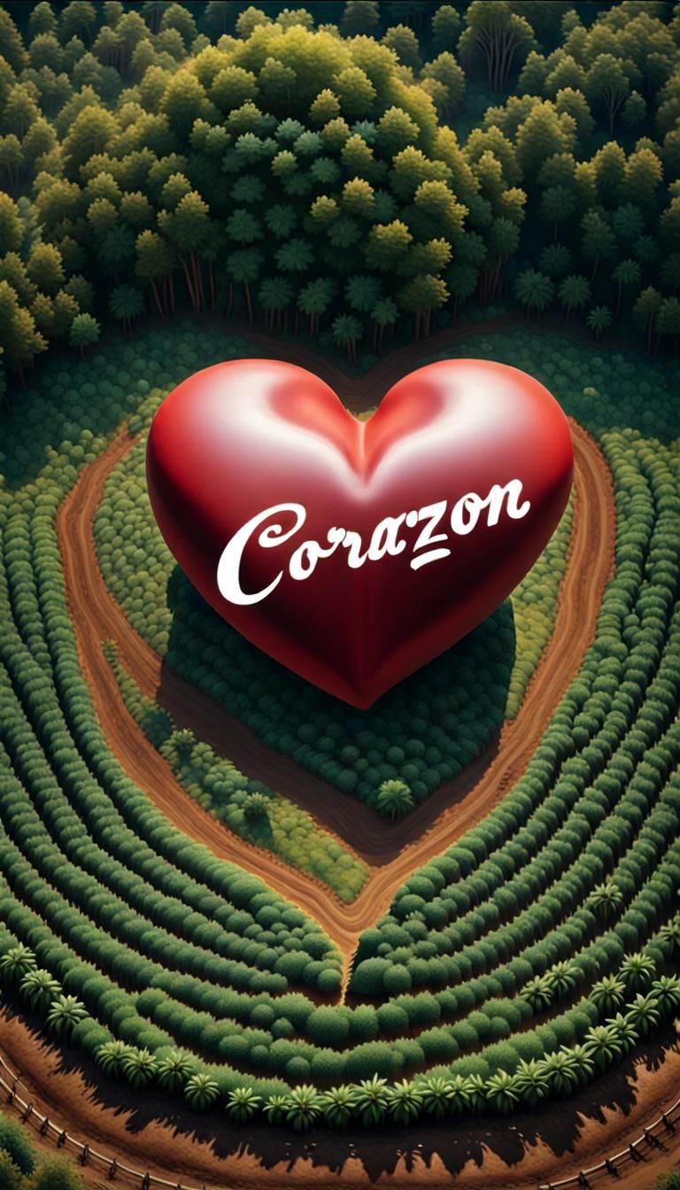 Heart-Shaped Coffee Farm: Cinematic 90s Poster