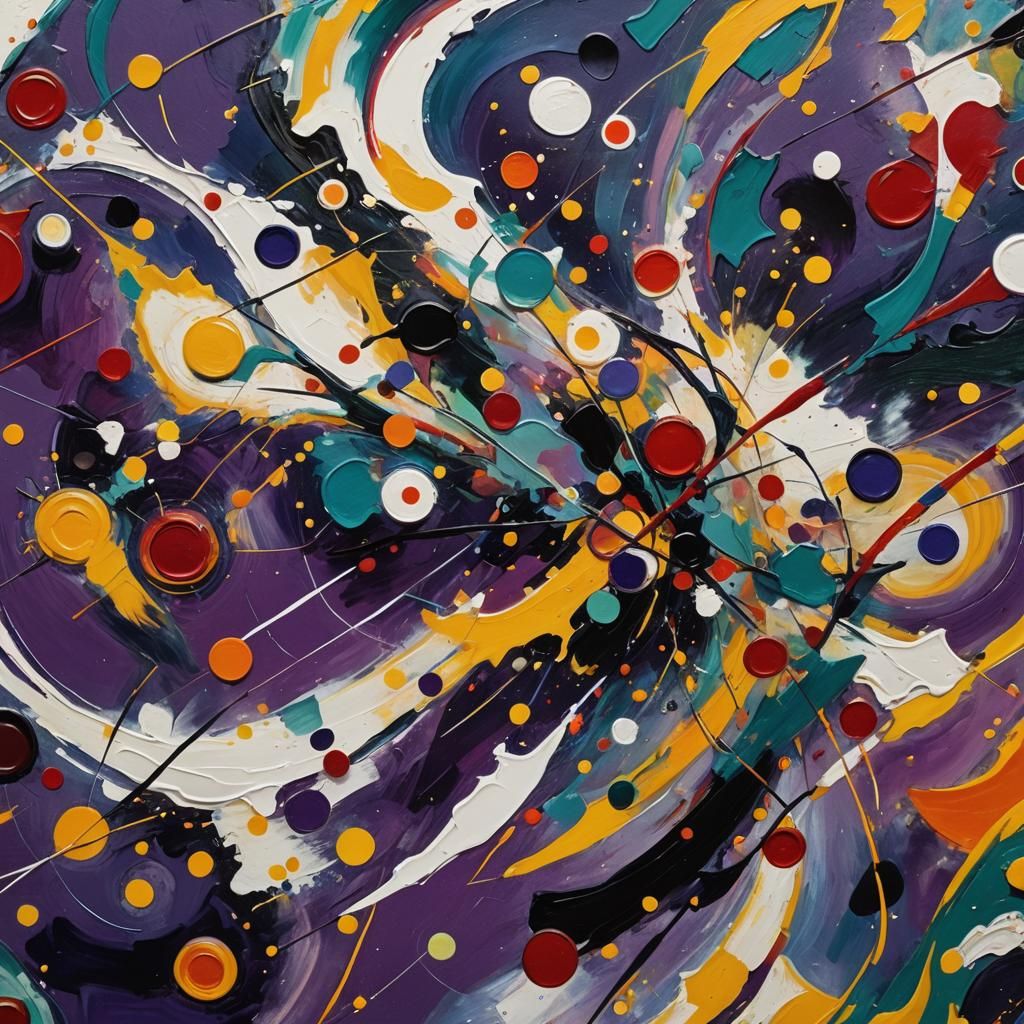 Abstract Paint Swirls in Expressionist Style