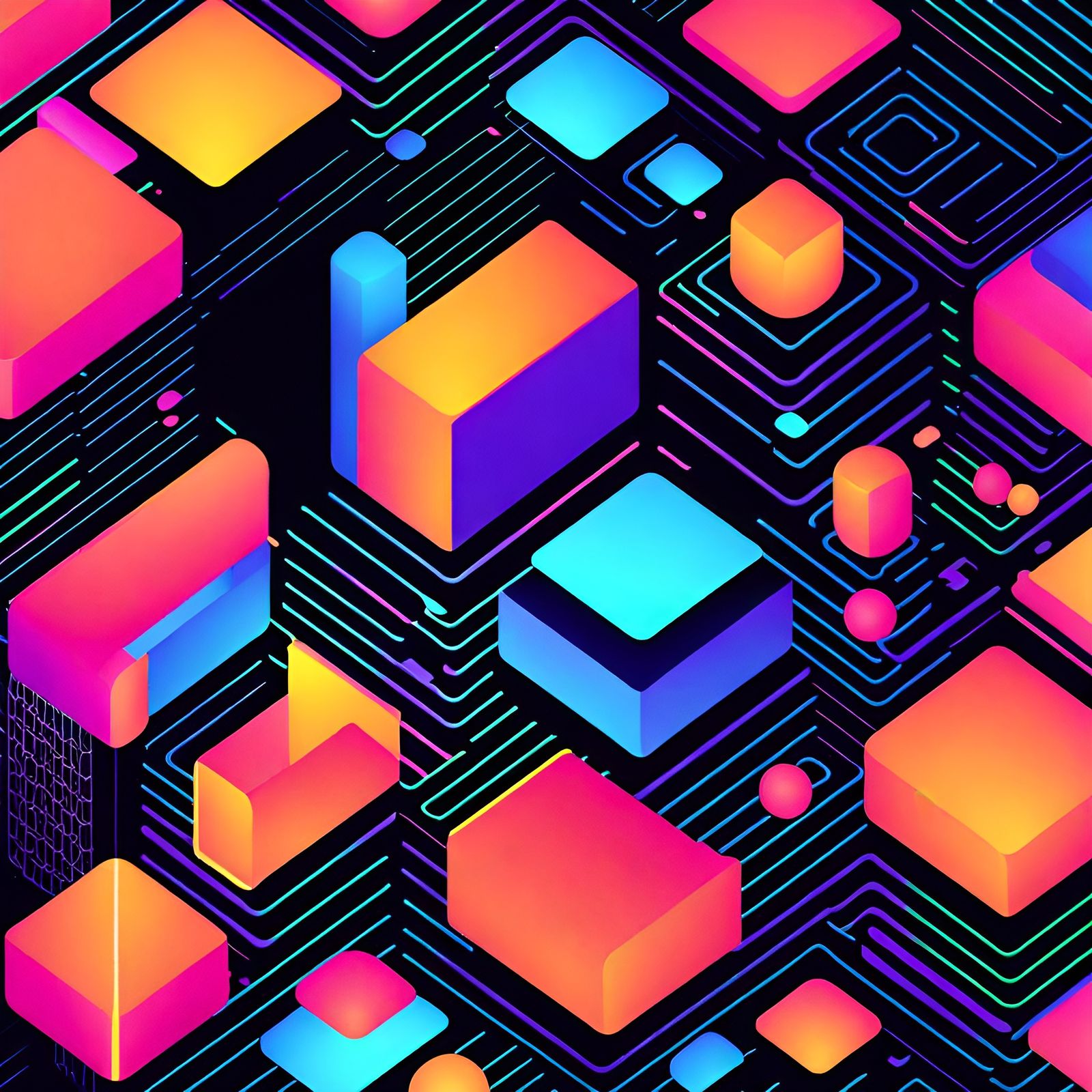 Glitch Tiling Pattern Displaying Disorderly Mindset