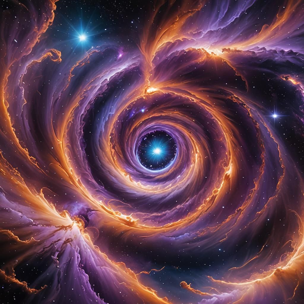 Dramatic Pulsar Vortex in Space