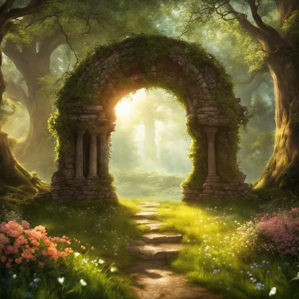 Glowing Portal Archway to Another World