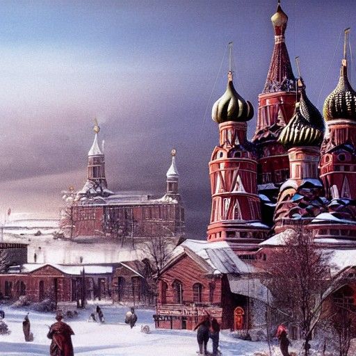 Historical Figure in Russia: Detailed Matte Painting
