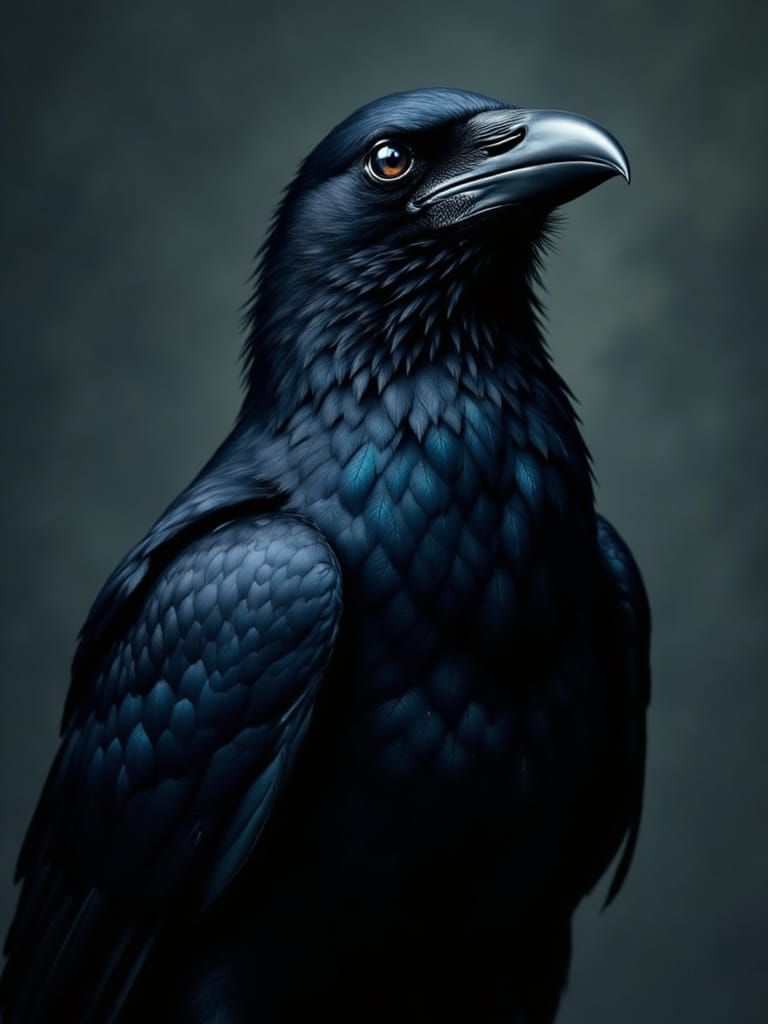 Regal Raven in Moody Twilight