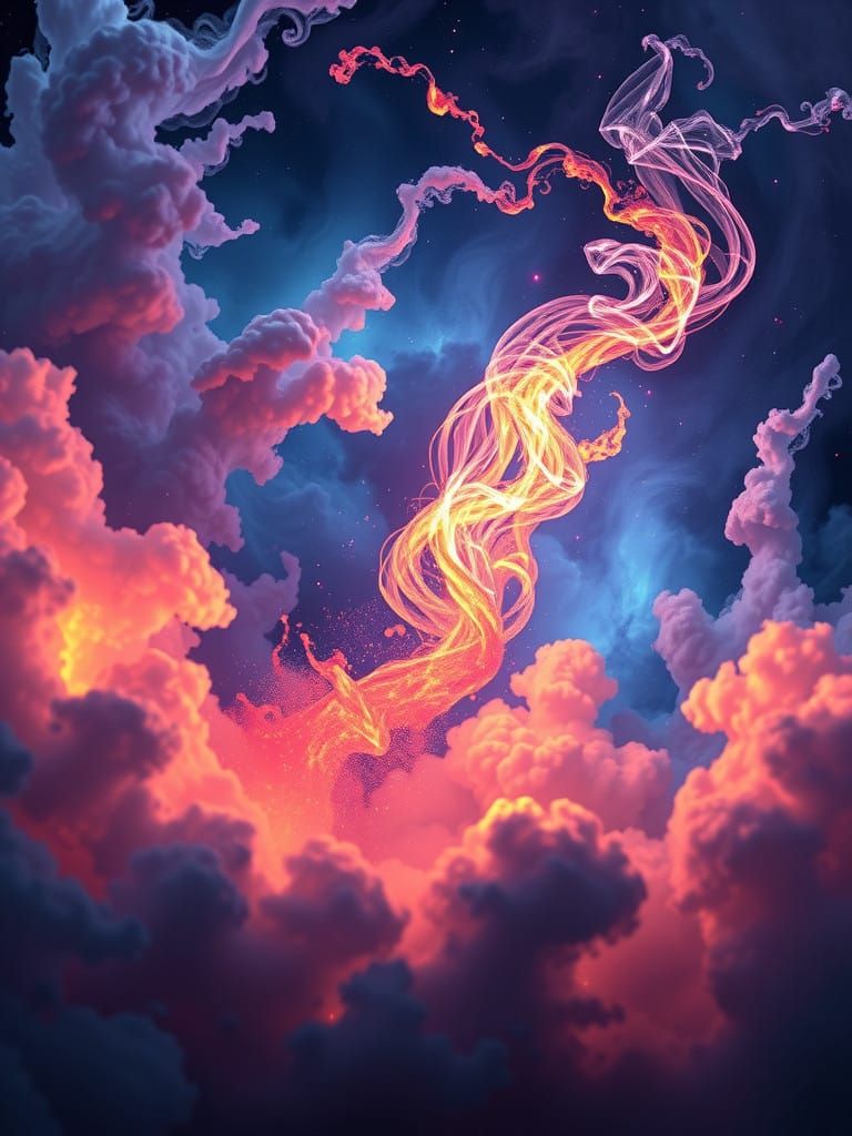 Glowing Paintbrush in a Cosmic Galaxy