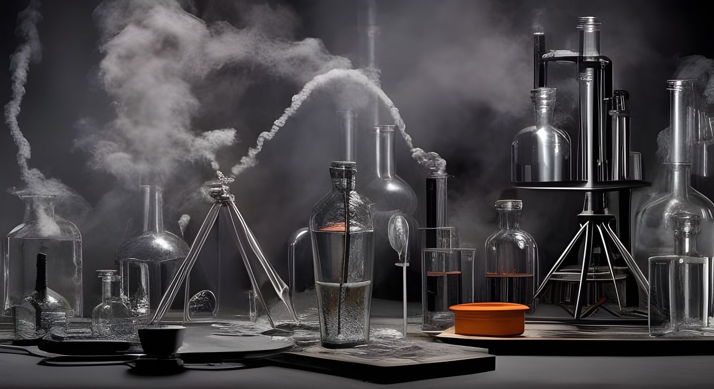 Mad Scientist's Insane Experiment, Detailed Digital Illustra...