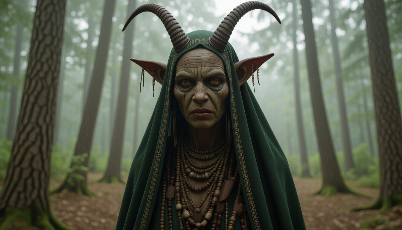 Hyper-Realistic Photo of Dhegdheer, Somali Folklore Demon