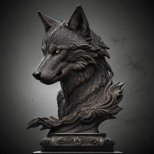 Wolf Statue