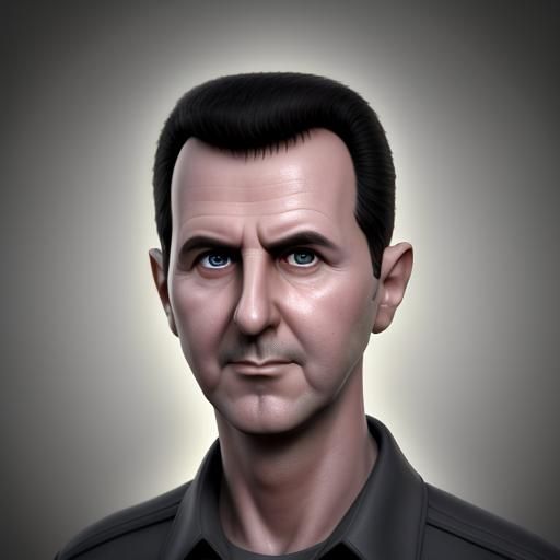 Bashar al-Assad as Pixar-Style 3D Digital Art