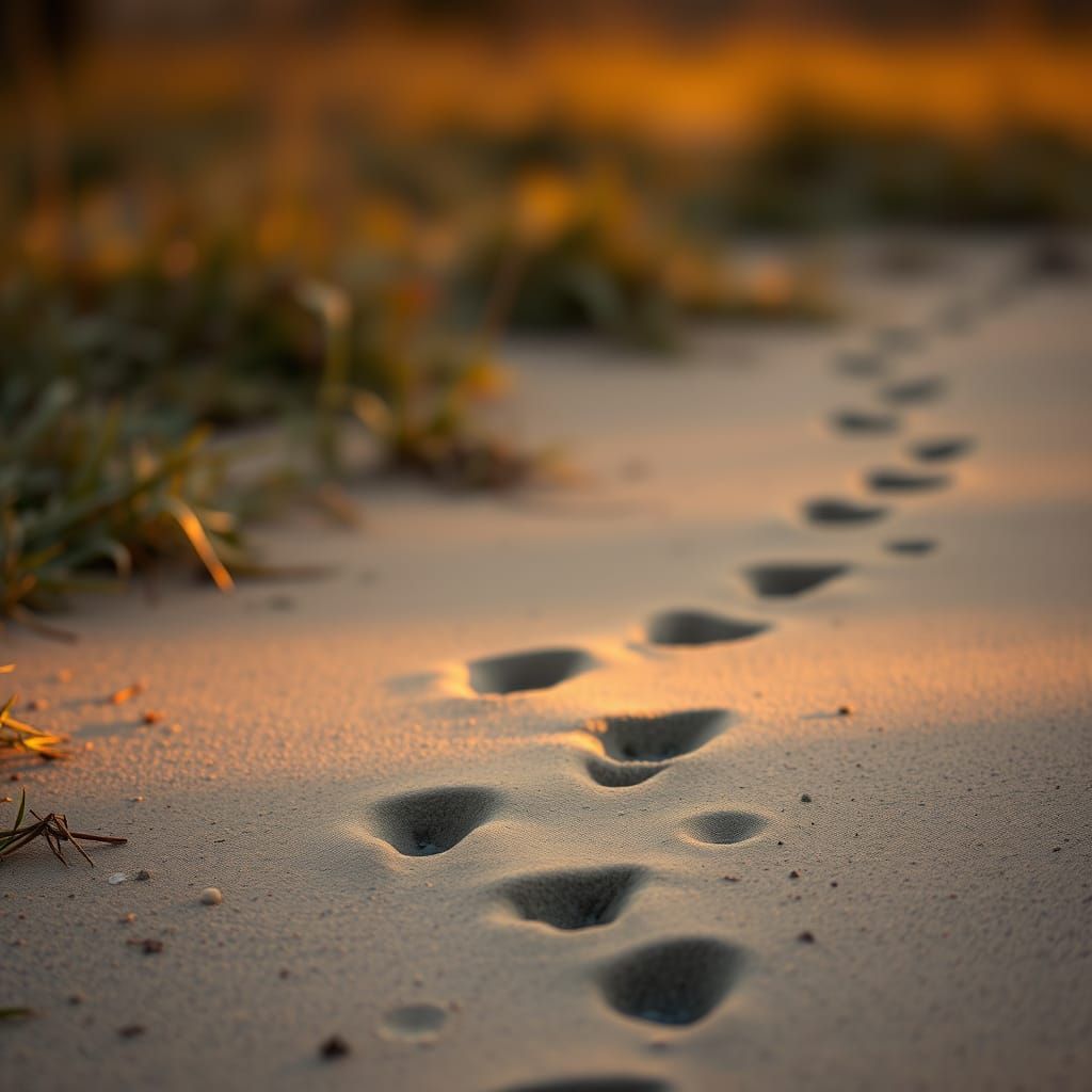 Floating Footprints in the Dawn Air