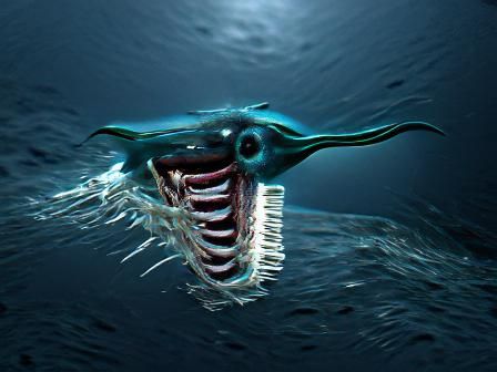 Terrifying Bioluminescent Deep Sea Creature in Hyperrealism