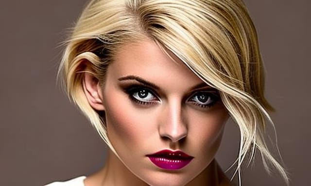 Exquisite Blonde Girl Portrait in Dave Naz Style