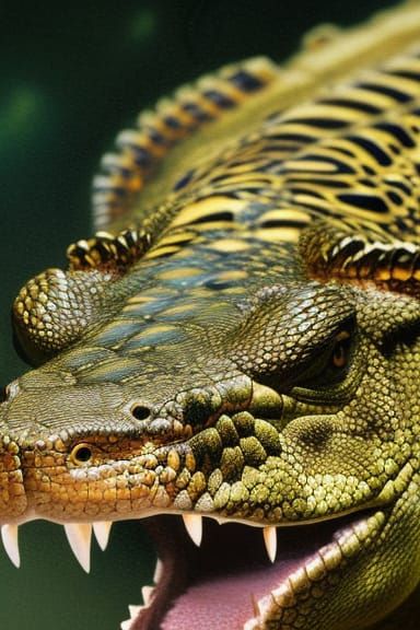 Crocodile Hunter Portrait with Australian Map, Hyperrealisti...